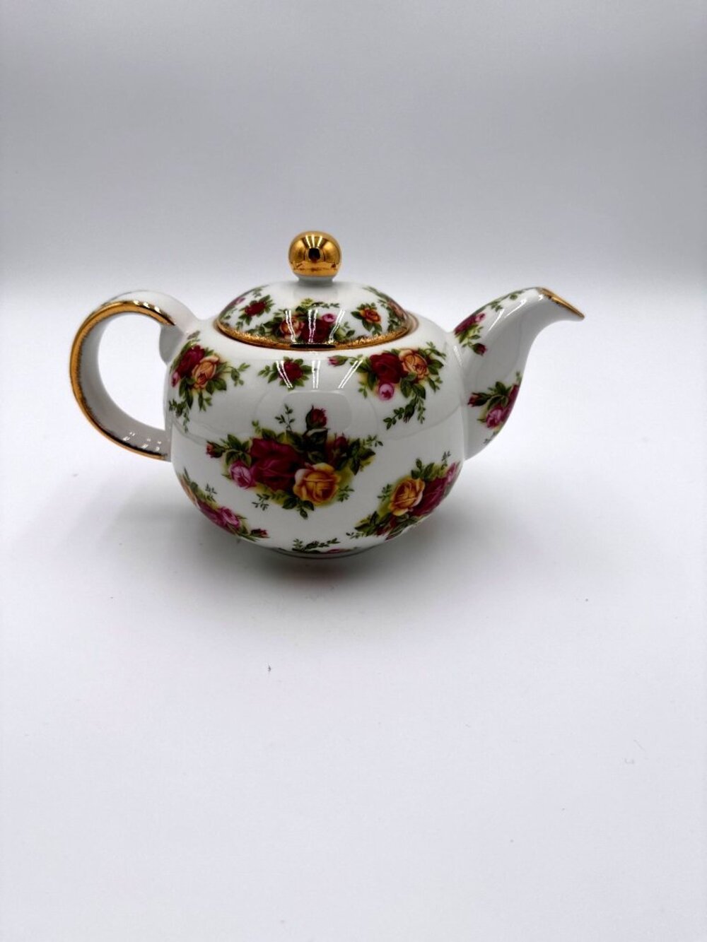 Vintage Royal Albert Old Country Roses Teapot Bone China Tea Pot Cottagecore Gra